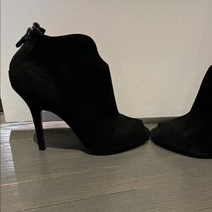 Charles Jourdan Black Suede Heeled Boots